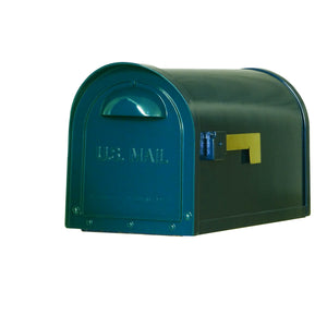 Special lite mid-century green dylan mailbox with  side flag