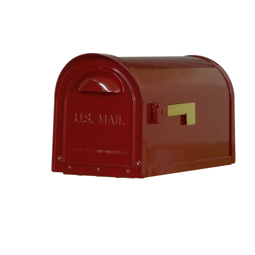 Special lite mid-century wine dylan mailbox with side flag