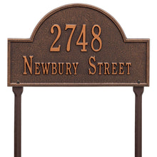 Load image into Gallery viewer, Whitehall Arch Marker - Two Line Address Plaque - Estate Size
