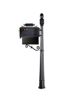 311k imperial mailbox and post with newspaper holder