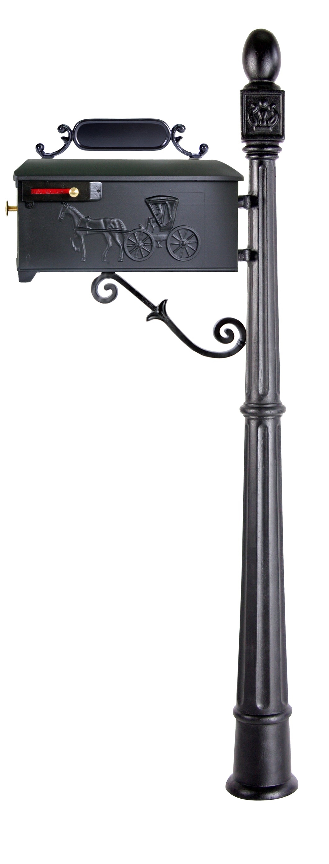 317k imperial horse and carriage mailbox and post