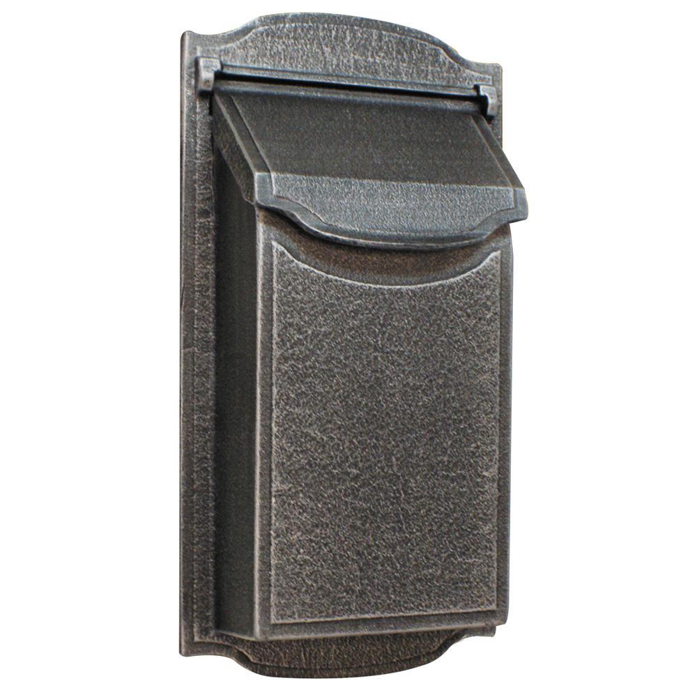 modern swedish silver vertical non-locking wall mount mailbox