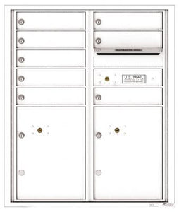 4C RECESSED MOUNT versatile™ 4CADD-08/ADA Max (8 mailboxes and 2 parcel lockers)