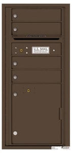 4C RECESSED MOUNT versatile™ 4CADS-04 (4 Mailboxes and 1 Parcel Locker)