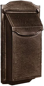 modern copper vertical mailbox with non locking door