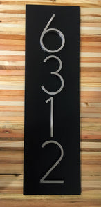 Modern black powder coated Address Plaque