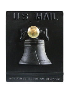 Black replacement door for imperial mailbox #4, Large brass knob on the front and a liberty bell