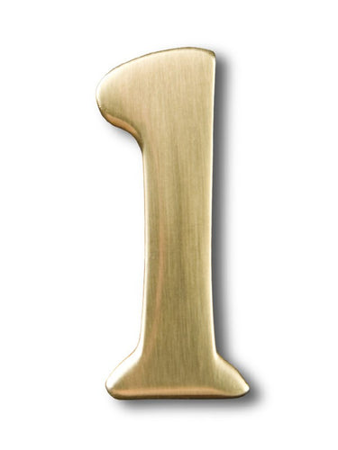 2 inch one brass number self adhering 3m
