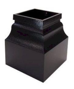 Black decorative Janzer cuff for mailbox post